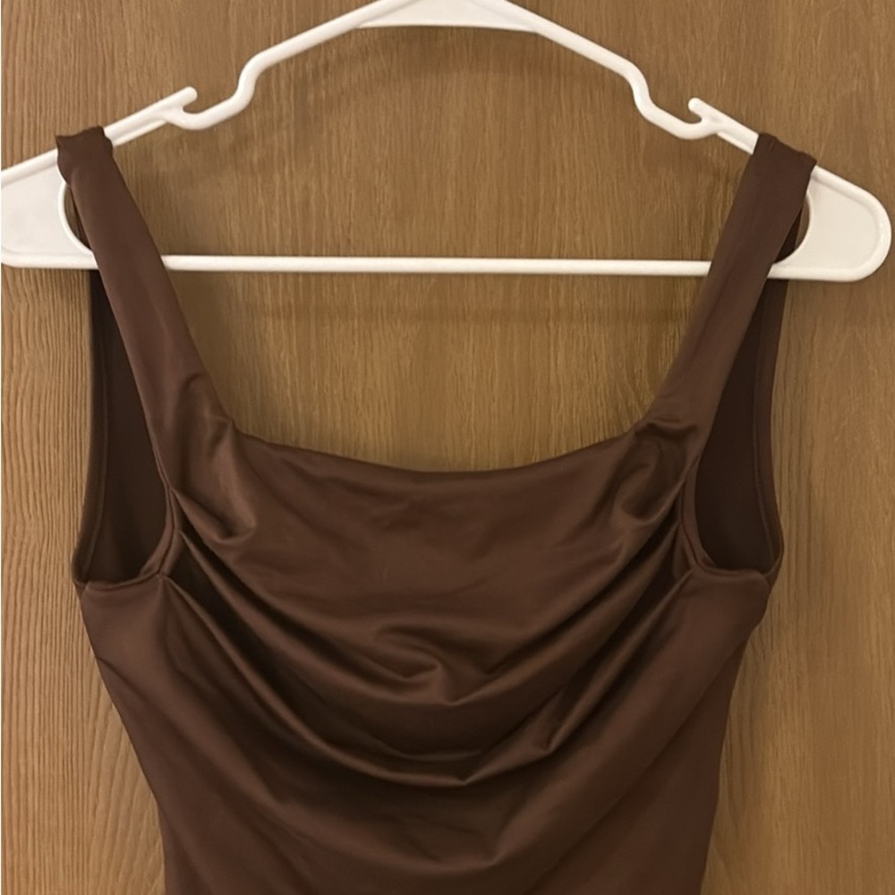 Brown Sleeveless Top